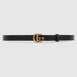 Gucci Leather belt with Double G buckle Size 75